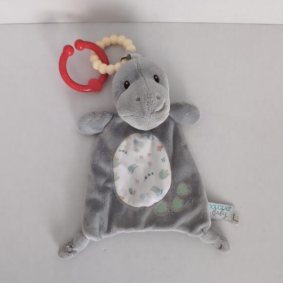 Douglas Baby Cuddle Toys Danny Dino Teether Plush Lovey Ring Stuffed Animal - Picture 2 of 9